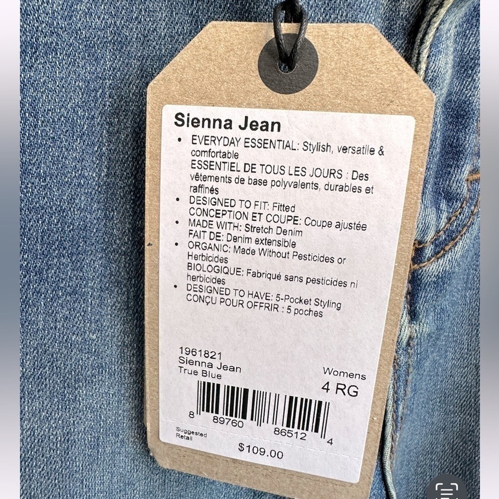 NWT PrAna Women’s Sienna Mid-Rise Skinny Jean in True Blue Wash Size 4/27 - Picture 9 of 14